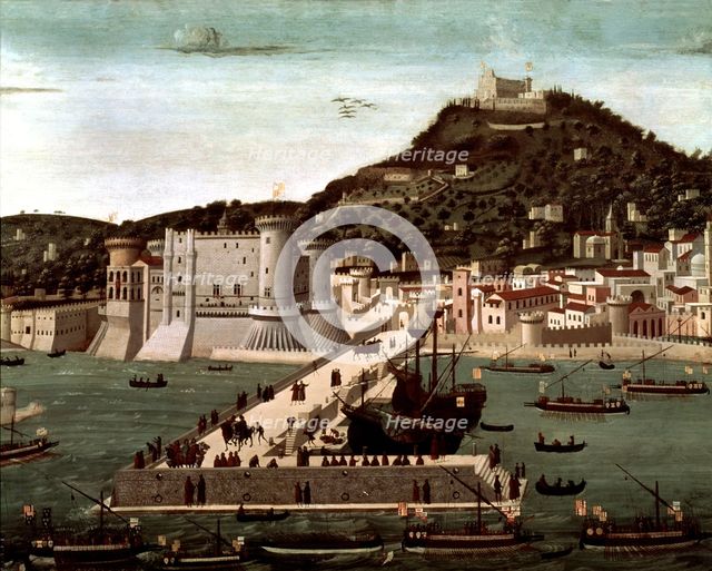 Return to port of the fleet of King Ferdinand I of Naples, the Battle of Ischia (07/06/1464) agai…