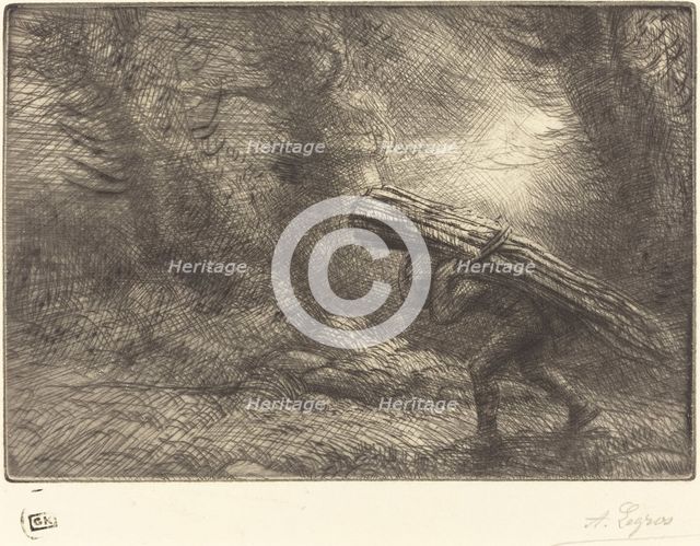 Return to the Cottage (Le retour a la chaumiere). Creator: Alphonse Legros.