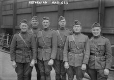 Returning marines, 1918 or 1919. Creator: Bain News Service