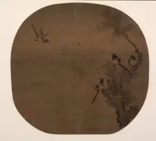Returning Birds and Old Cypress, late 12th - early 13th Century. Creator: Unknown