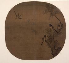 Returning Birds and Old Cypress, late 12th - early 13th Century. Creator: Unknown