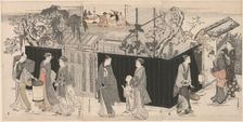 Returning from a Poetry Gathering, Japan, c. 1785/89. Creator: Kubo Shunman