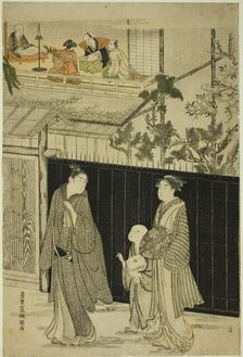 Returning from a Poetry Gathering, Japan, c. 1785/89. Creator: Kubo Shunman