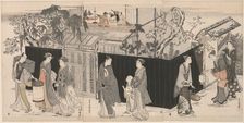 Returning from a Poetry Gathering, Japan, c. 1785/89. Creator: Kubo Shunman