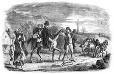 Returning from Market, a Scene in the County of Kilkenny - drawn by E. Fitzpatrick, 1857. Creator: Unknown
