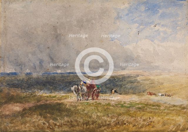 Returning From Market, c1820s. Creator: David Cox the Elder.