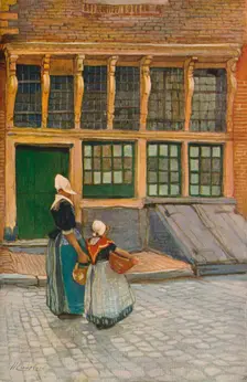 Returning from Market c1902. Artist: Hendrick Cassiers