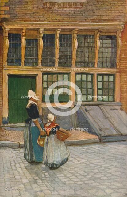 'Returning from Market',  c1902. Artist: Hendrick Cassiers.