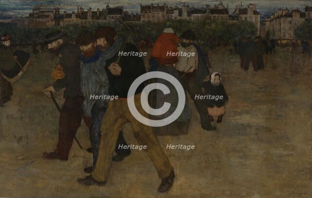Returning from Work at Sunset, 1896. Creator: Henri Evenepoel.