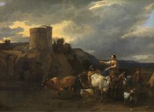 Returning from the Meadow, c1640-1683. Creator: Nicolaes Berchem