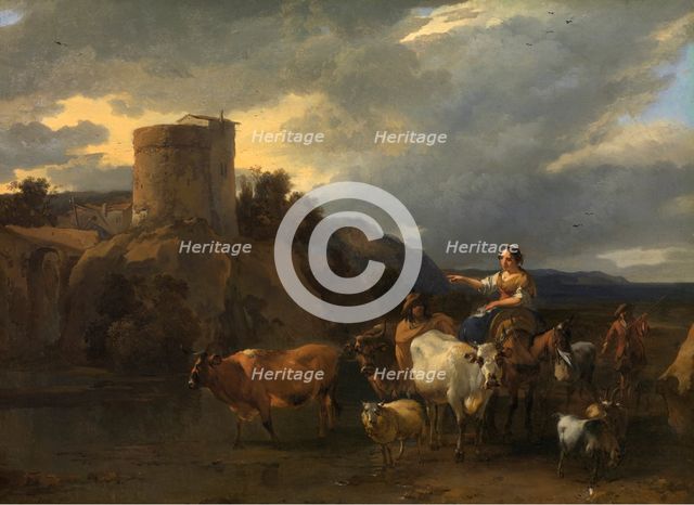 Returning from the Meadow, c1640-1683. Creator: Nicolaes Berchem.