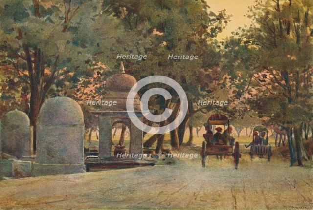 'Returning from the Mela, Allahabad', c1880 (1905). Creator: Alexander Henry Hallam Murray.