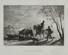 Returning from the Fields. Creator: Charles-Émile Jacque (French, 1813-1894)