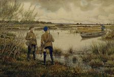 Returning from the hunting, 1937. Artist: Lissner, Ernest Ernestovich (1874-1941)