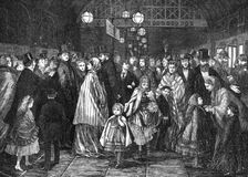 Returning from the pantomime - the last train, 1871. Creator: Joseph Swain