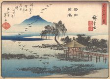 Returning Geese at Katata, 1857., 1857. Creator: Ando Hiroshige