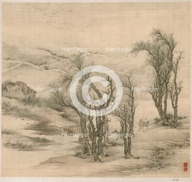 Returning Peasants in a Spring Evening, early 1600s. Creator: Tao Hong (Chinese, active c. 1610-1640).