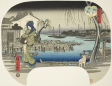 Returning Sails at Sakai (Sakai no kihan), from the series "Eight Views from the..., c. 1843/46. Creator: Ando Hiroshige