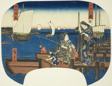 Returning Sails at Tsukuda (Tsukuda no kihan), from the series "Eight Views of Edo..., c.1844/46. Creator: Ando Hiroshige