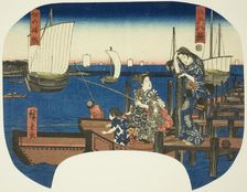 Returning Sails at Tsukuda (Tsukuda no kihan), from the series "Eight Views of Edo..., c.1844/46. Creator: Ando Hiroshige