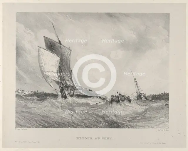 Returning to the Port, 1833. Creator: Eugene Isabey.