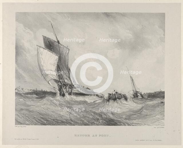 Returning to the Port, 1833. Creator: Eugene Isabey.