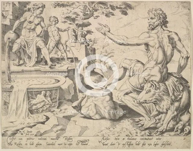 Reuben [Genesis 49:3-4], from the series The Twelve Patriarchs, 1550. Creator: Dirck Volkertsen Coornhert.