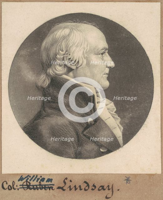 Reuben Lindsay, 1808. Creator: Charles Balthazar Julien Févret de Saint-Mémin.