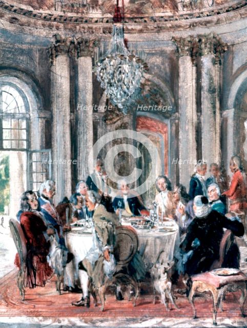'Reunion at the Mansion', 1849. Artist: Adolph Menzel