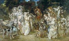 Réunion dans un parc au temps des Valois, 1874. Creator: Adolphe Monticelli