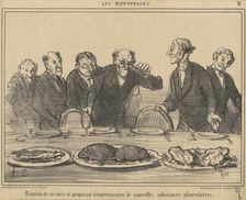 Réunion de Savants se proposant..., 19th century. Creator: Honore Daumier
