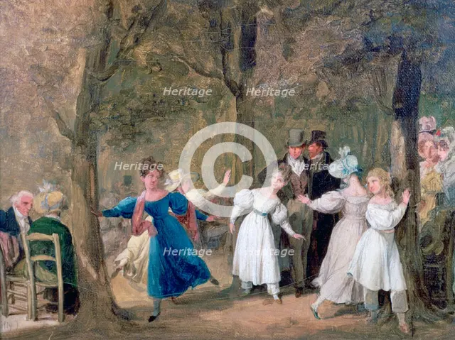 'Reunion in the Luxembourg Gardens', 1761-1845. Artist: Louis Leopold Boilly