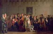 Reunion of Artists in the Studio of Isabey 1798. Artist: Louis Leopold Boilly