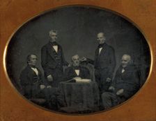 [Rev. Mr. Frederick T. Gray and Deacons of Old Bullfinch Street Church], ca. 1845. Creator: Attributed to John Adams Whipple