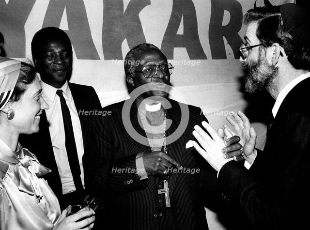 Rev Desmond Tutu (1931- ), South African, Archbishop of Cape Town. Creator: Unknown.