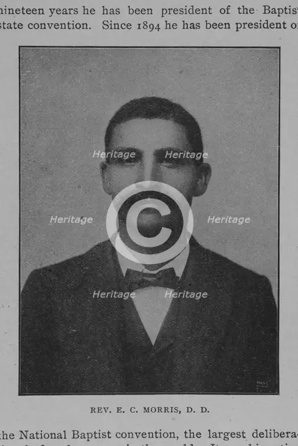 Rev. E.C. Morris, D.D., 1902. Creator: Unknown.