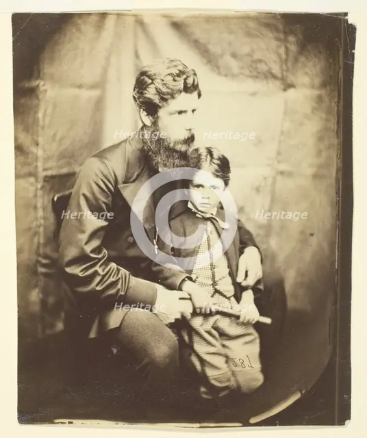 Rev. James Langton Clark and son Charles (Robin), 1864. Creator: Lewis Carroll.