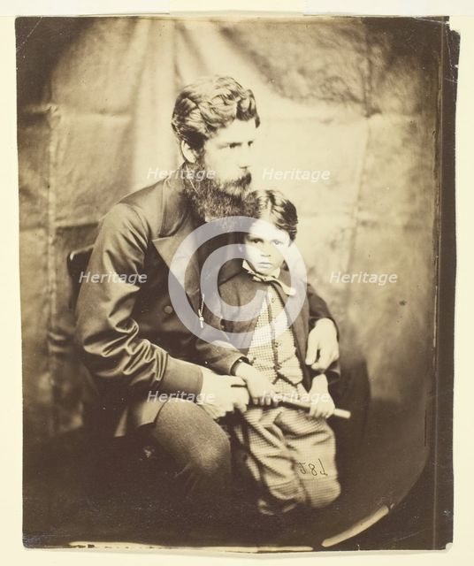 Rev. James Langton Clark and son Charles (Robin), 1864. Creator: Lewis Carroll.