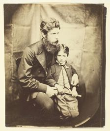 Rev. James Langton Clark and son Charles (Robin), 1864. Creator: Lewis Carroll