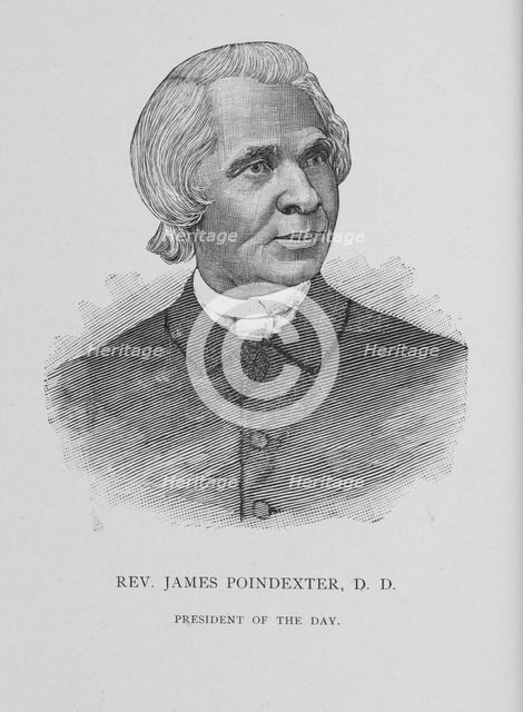 Rev. James Poindexter, D. D. President of the day, 1888. Creator: Unknown.