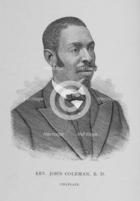 Rev. John Coleman, B. D., Chaplain, 1888. Creator: Unknown.