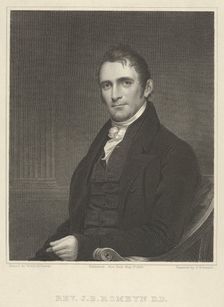 Rev. John Brodhead Romeyn, D. D., May 1, 1820., May 1, 1820. Creator: Asher Brown Durand