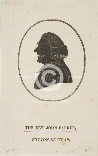 Rev. John Farrer, n.d. Creator: Thomas Bewick.