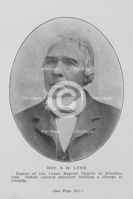 Rev. S. H. Lynn; Pastor of the Union Baptist Church in Dresden, Ont..., 1907. Creator: Unknown.