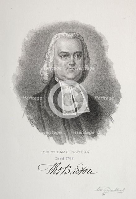 Rev. Thomas Barton. Creator: Max Rosenthal (American, 1833-1918).