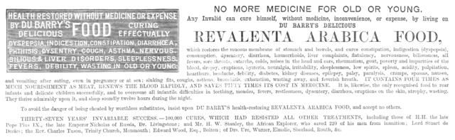 Revalenta Arabica Food, 1883. Creator: Unknown.