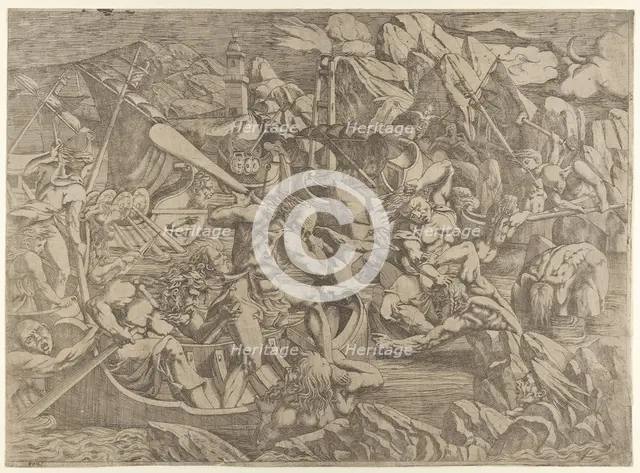 Revenge of Nauplius, 1540-45. Creator: Antonio Fantuzzi.