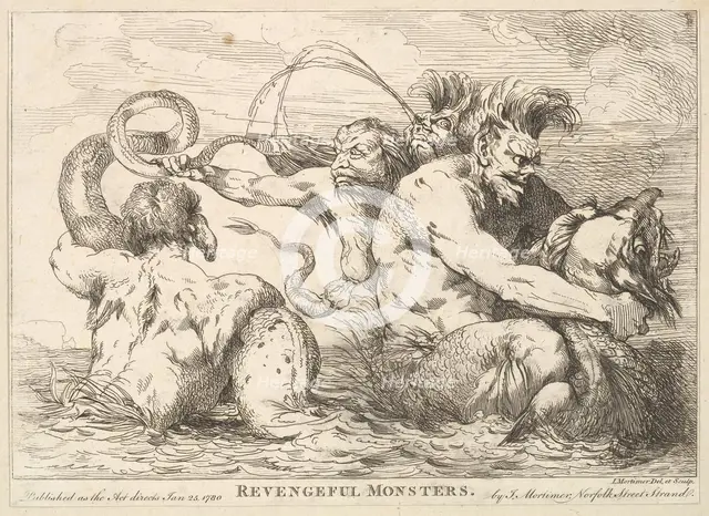 Revengeful Monsters, January 25, 1780. Creator: John Hamilton Mortimer.
