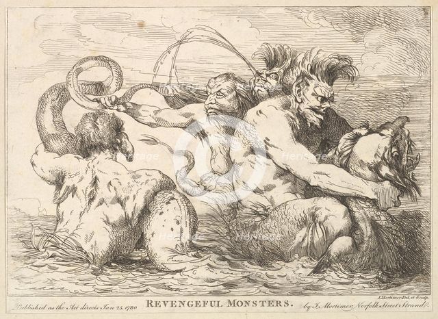 Revengeful Monsters, January 25, 1780. Creator: John Hamilton Mortimer.