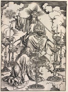 Revelation of St. John: St. John Beholding the Seven Candlesticks, 1511. Creator: Albrecht Dürer (German, 1471-1528)